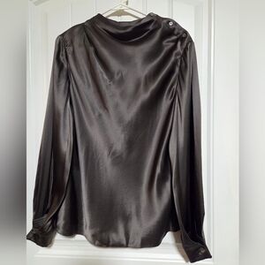 NWT • TWP Phoebe Silk Blouse | Mink Chovolate Brown